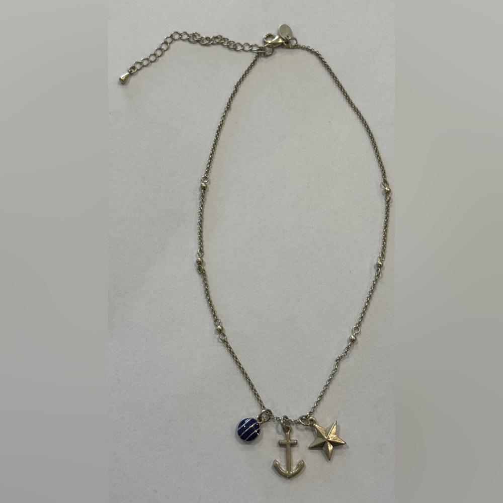 Lia Sophia Silver Necklace with Gold Accents